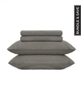 Classic Micro Twill Solid Melange Sheet Set Moss