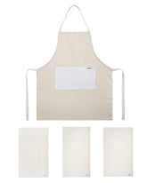 Cyperus Natural Bundle - 1 Towels Set, 1 Apron