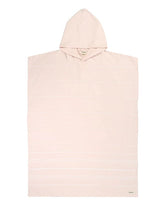 Classic Stripe Hooded Poncho - Calcite Pink