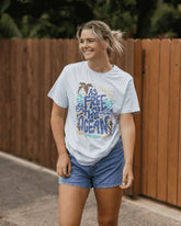 Free As the Ocean SS Tee - Illusion Blue
