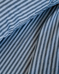 Classic Micro Twill Stripe Melange Fitted Sheet Indigo