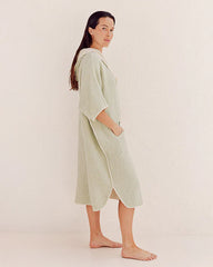 Falta Gauze Hooded Poncho - Sage