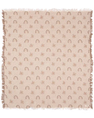 Rainbow Gauze Receiving Blanket Single with Pouch