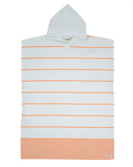Colorblock Stripe Hooded Poncho - Mint