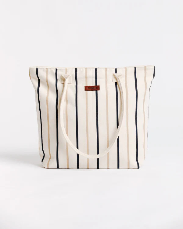 Vert Stripe Beach Tote