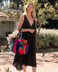Hermosa Chenille Tote - Black
