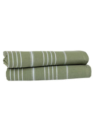 Classic Fringeless Hand Bath Bundle 2 Pack - Hedge Green