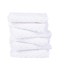 Atom Washcloth Bath Bundle - White - 6 Pack