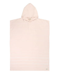 Classic Stripe Hooded Poncho - Calcite Pink